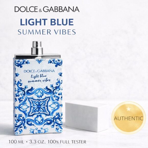 💙 Dolce & Gabbana Light Blue Summer Vibes 100mL (3.3 oz) Tester – 100% Full